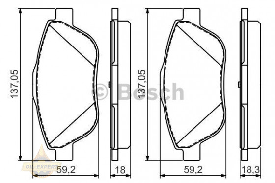 Bosch Колодки тормозные дисковые BOSCH 0 986 494 564 - Картинка 1