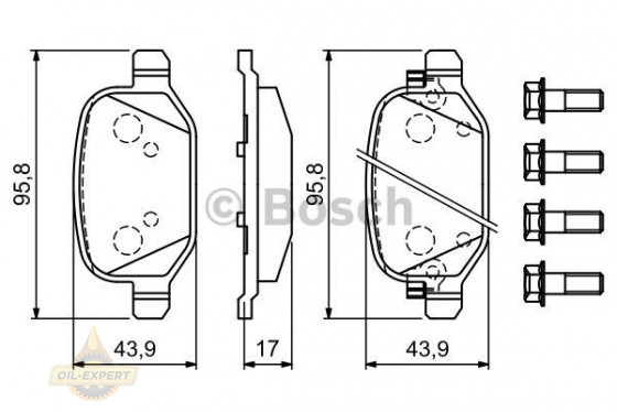 Bosch Колодки тормозные дисковые BOSCH 0 986 494 934 - Картинка 1