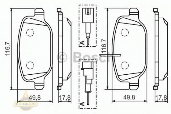 Bosch Колодки тормозные дисковые BOSCH 0 986 494 466 - Картинка 2