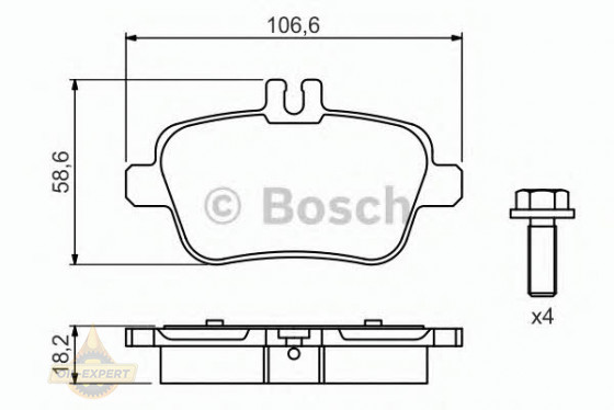 Bosch Колодки тормозные дисковые BOSCH 0 986 494 664 - Картинка 2