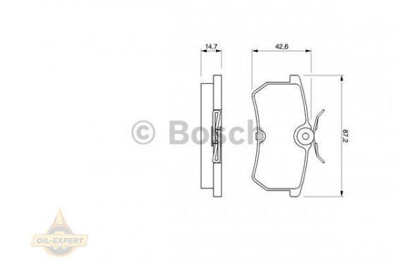 Bosch Колодки дискові гальмові BOSCH 0 986 424 472 - Заображення 1