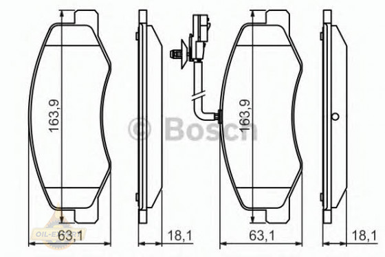 Bosch Колодки гальмівні дискові BOSCH 0 986 494 499 - Заображення 2