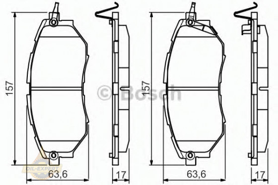 Bosch Колодки дискові гальмові BOSCH 0 986 495 156 - Заображення 2