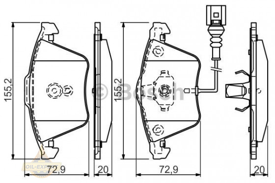 Bosch Колодки тормозные дисковые BOSCH 0 986 494 550 - Картинка 1