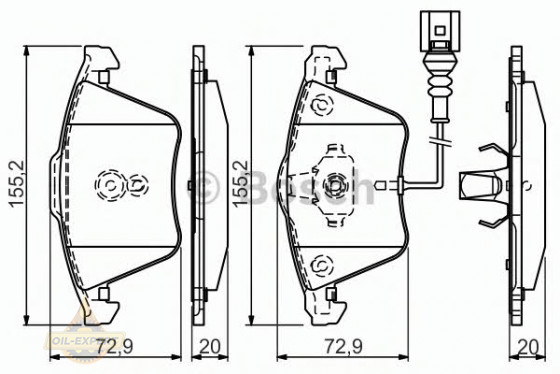 Bosch Колодки тормозные дисковые BOSCH 0 986 494 550 - Картинка 2