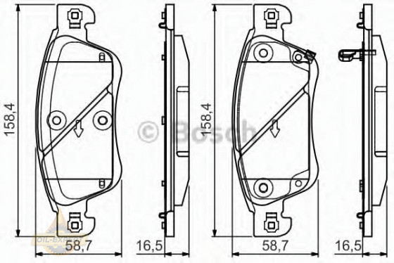 Bosch Колодки дискові гальмові BOSCH 0 986 495 134 - Заображення 2