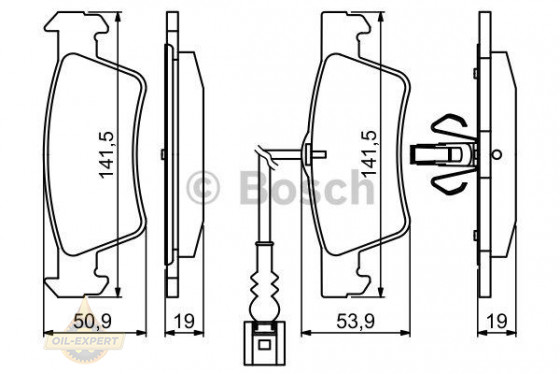 Bosch Колодки тормозные дисковые BOSCH 0 986 494 219 - Картинка 1