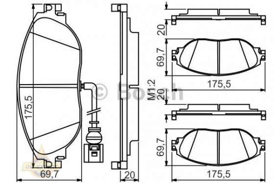 Bosch Колодки дискові гальмові BOSCH 0 986 495 350 - Заображення 1