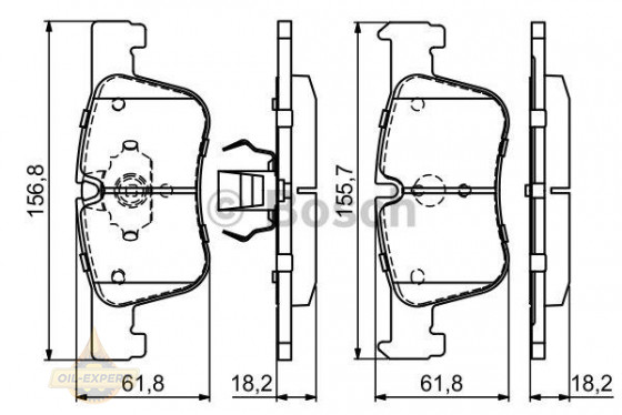 Bosch Колодки тормозные дисковые BOSCH 0 986 494 689 - Картинка 1