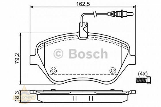 Bosch Колодки дискові гальмові BOSCH 0 986 494 098 - Заображення 5