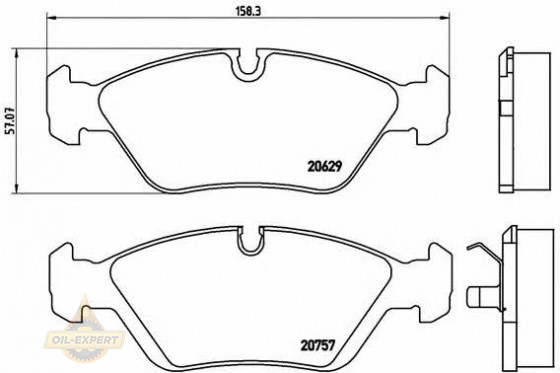 Brembo Колодки тормозные дисковые BREMBO P 06 008 - Картинка 1