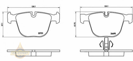Brembo Колодки тормозные дисковые BREMBO P 06 053 - Картинка 2