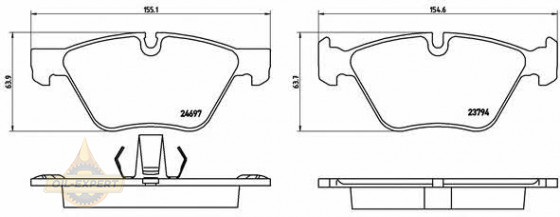 Brembo Колодки дискові гальмівні BREMBO P 06 060 - Заображення 2
