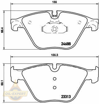 Brembo Колодки тормозные дисковые BREMBO P 06 074 - Картинка 1
