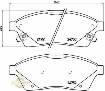 Brembo Колодки дискові гальмівні BREMBO P 09 010 - Заображення 1