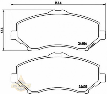 Brembo Колодки тормозные дисковые BREMBO P 11 022 - Картинка 2