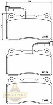 Brembo Колодки тормозные дисковые BREMBO P 23 078 - Картинка 1