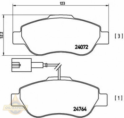 Brembo Колодки дискові гальмівні BREMBO P 23 107 - Заображення 1