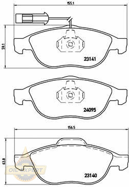 Brembo Колодки тормозные дисковые BREMBO P 23 114 - Картинка 1