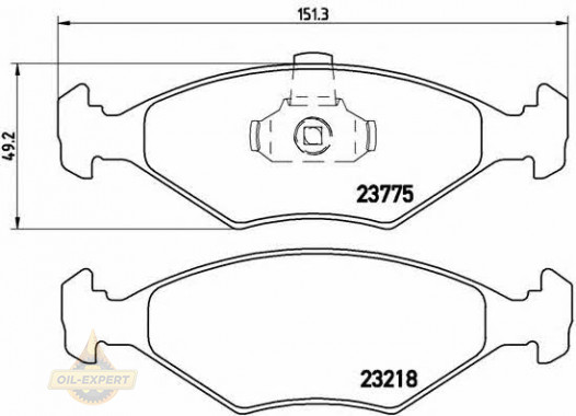 Brembo Колодки гальмівні дискові BREMBO P 23 123 - Заображення 1