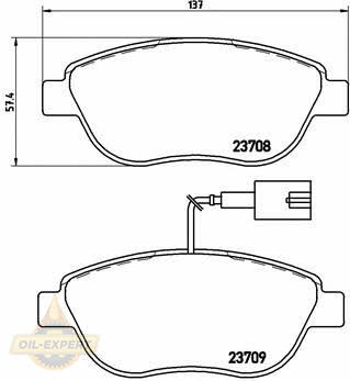 Brembo Колодки тормозные дисковые BREMBO P 23 137 - Картинка 1