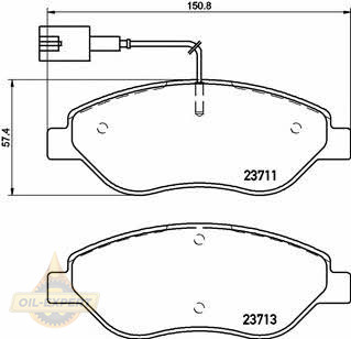 Brembo Колодки тормозные дисковые BREMBO P 23 145 - Картинка 1
