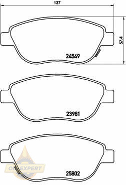 Brembo Колодки тормозные дисковые BREMBO P 23 153 - Картинка 1
