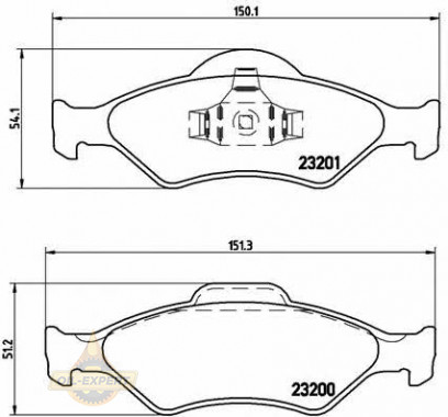 Brembo Колодки тормозные дисковые BREMBO P 24 054 - Картинка 1