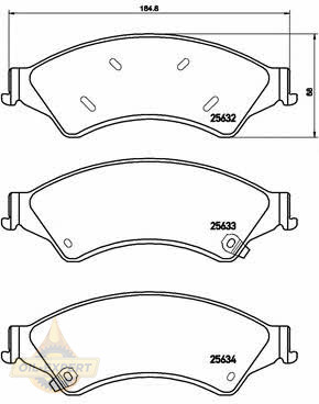 Brembo Колодки тормозные дисковые BREMBO P 24 153 - Картинка 1