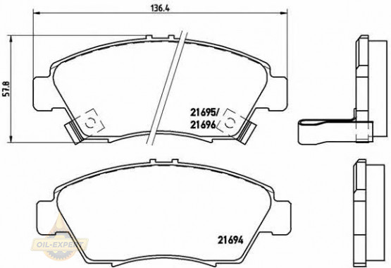 Brembo Колодки гальмівні дискові BREMBO P 28023 - Заображення 1