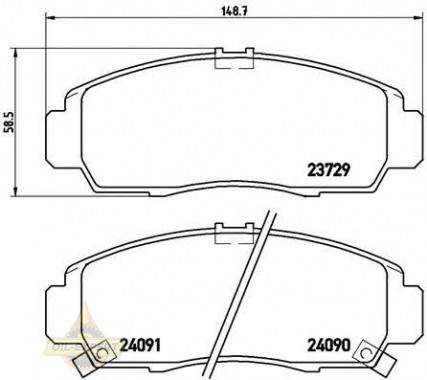 Brembo Колодки тормозные дисковые BREMBO P 28 034 - Картинка 2