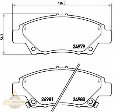 Brembo Колодки тормозные дисковые BREMBO P 28 050 - Картинка 2