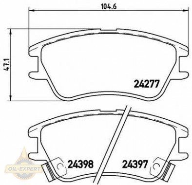 Brembo Колодки дискові гальмівні BREMBO P 30 027 - Заображення 1