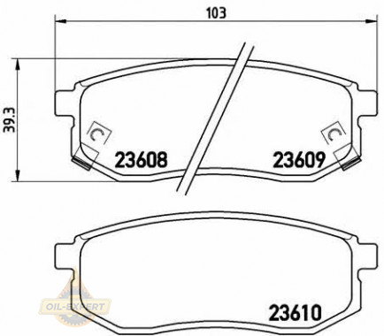 Brembo Колодки тормозные дисковые BREMBO P 30 030 - Картинка 1