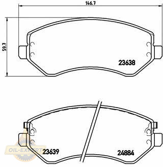 Brembo Колодки тормозные дисковые BREMBO P 37 007 - Картинка 1