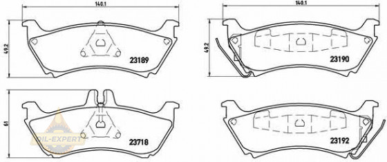 Brembo Колодки тормозные дисковые BREMBO P 50 044 - Картинка 1