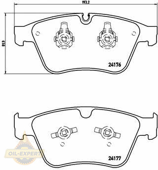 Brembo Колодки тормозные дисковые BREMBO P 50 105 - Картинка 1
