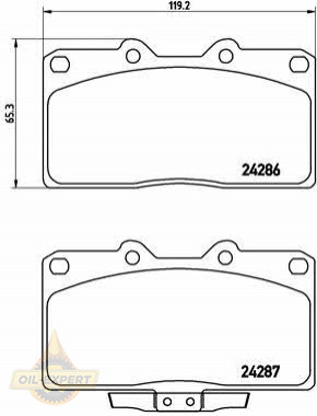 Brembo Колодки тормозные дисковые BREMBO P 54 019 - Картинка 1