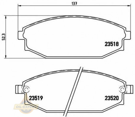 Brembo Колодки тормозные дисковые BREMBO P 54 027 - Картинка 1