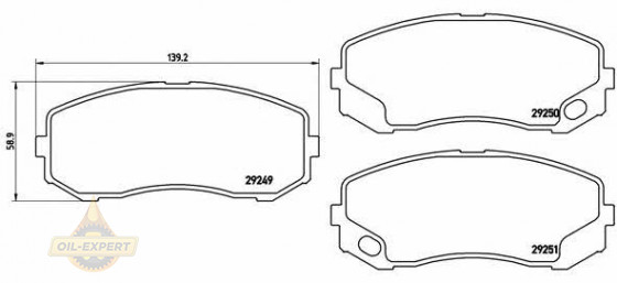 Brembo Колодки тормозные дисковые BREMBO P 54 043 - Картинка 1