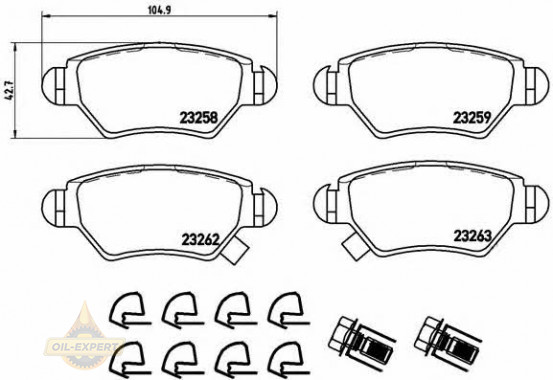 Brembo Колодки тормозные дисковые BREMBO P 59 031 - Картинка 1