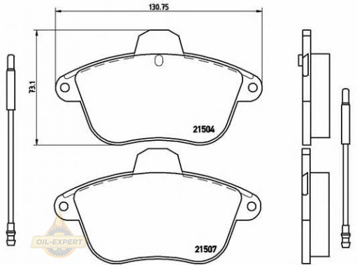 Brembo Колодки дискові гальмові BREMBO P 61 046 - Заображення 1