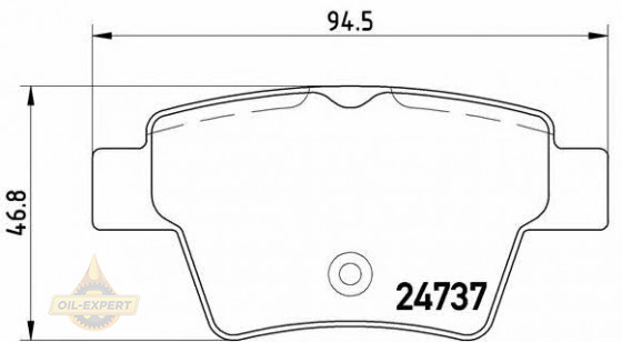 Brembo Колодки тормозные дисковые BREMBO P 61 100 - Картинка 1