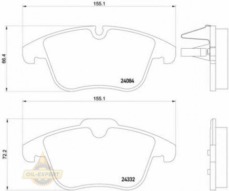 Brembo Колодки тормозные дисковые BREMBO P 61 106 - Картинка 1