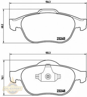 Brembo Колодки тормозные дисковые BREMBO P 68 032 - Картинка 1