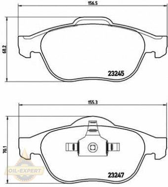 Brembo Колодки тормозные дисковые BREMBO P 68 040 - Картинка 1