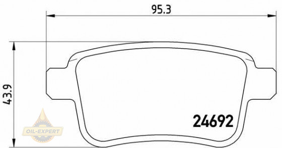 Brembo Колодки тормозные дисковые BREMBO P 68 043 - Картинка 1