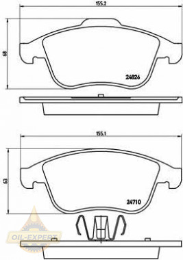 Brembo Колодки тормозные дисковые BREMBO P 68 047 - Картинка 1