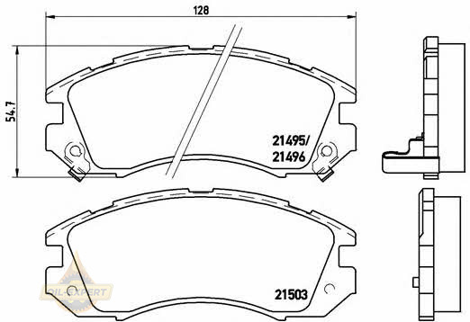 Brembo Колодки дискові гальмівні BREMBO P 78 004 - Заображення 1