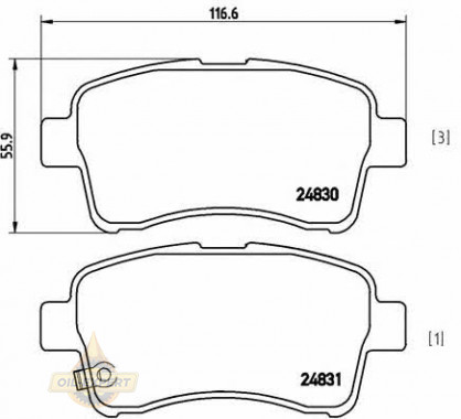 Brembo Колодки тормозные дисковые BREMBO P 79 021 - Картинка 2